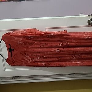 Lane Bryant Coral Silk Dress